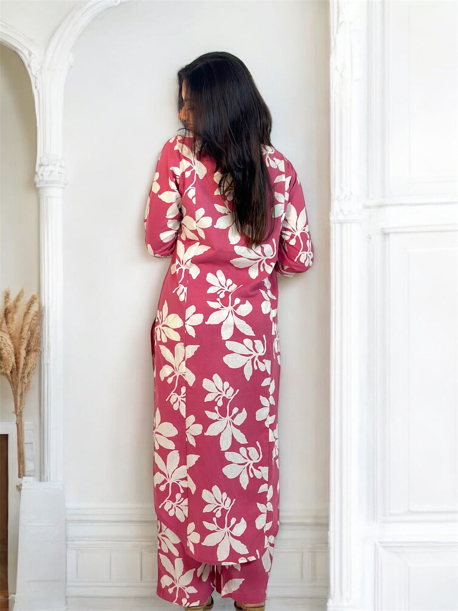 Floral Pink Cotton Co-ord Set