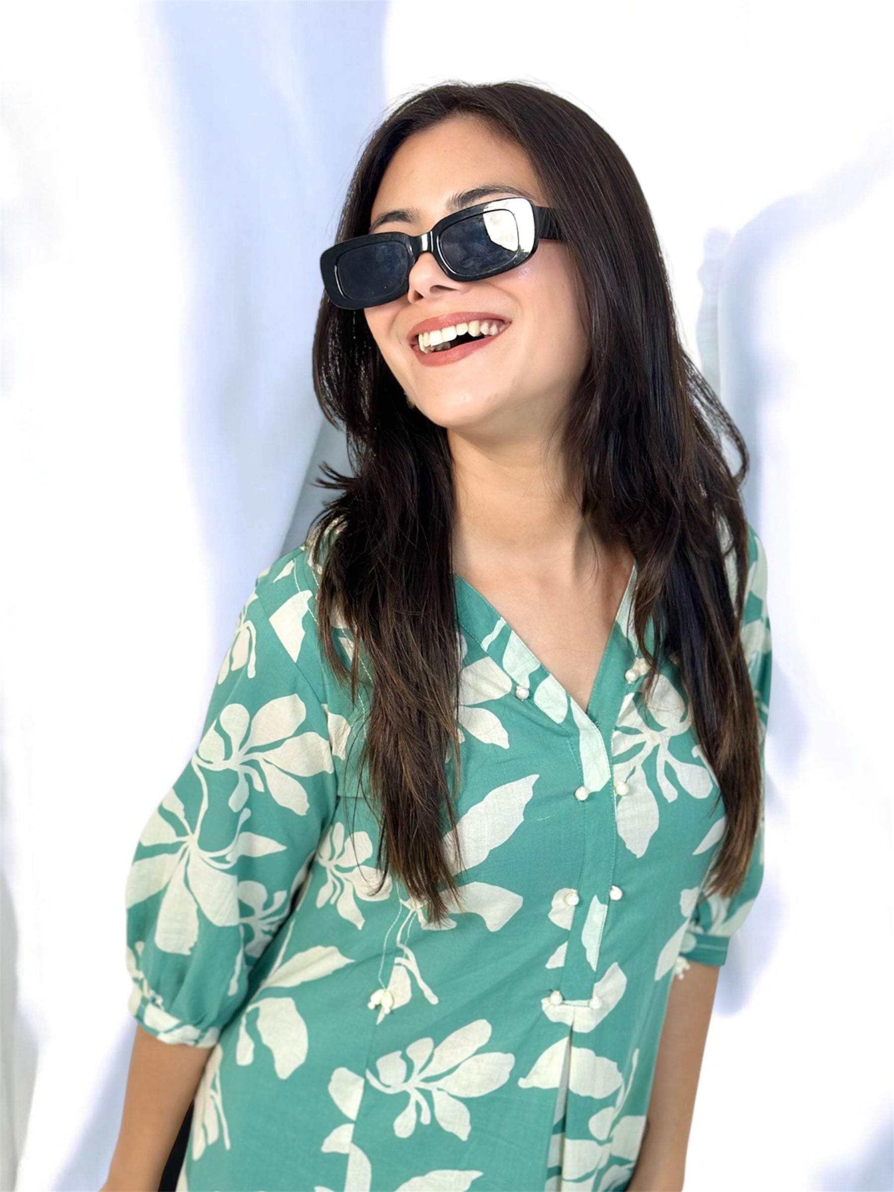 Sea Green Cotton Co-ord Set